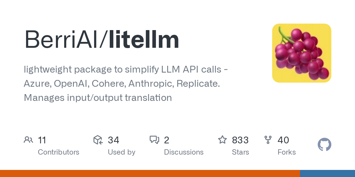 BerriAI (LiteLLM) - Call all LLM APIs using the OpenAI format