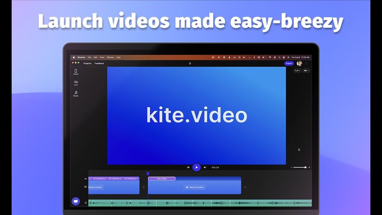 Kite - Apple-style software marketing videos in minutes