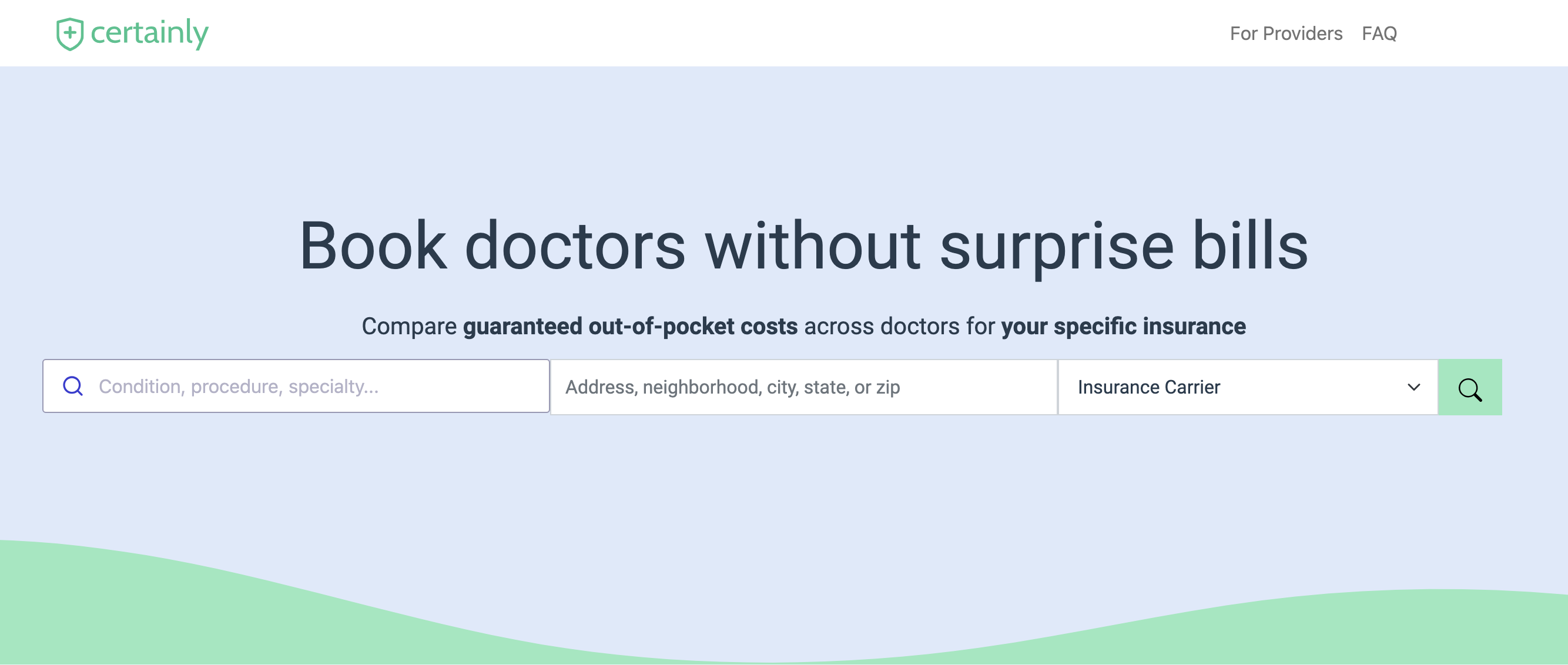 Certainly Health - Marketplace to shop for doctors with upfront out-of-pocket costs