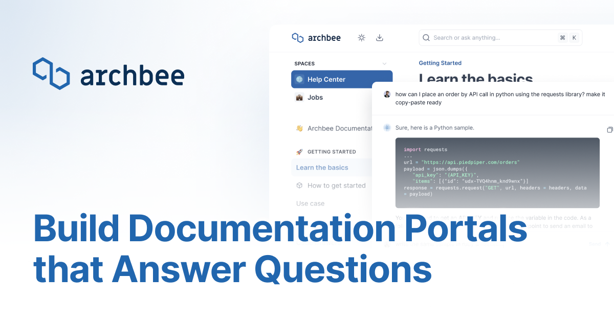 Archbee AI: Answer user & dev questions instantly