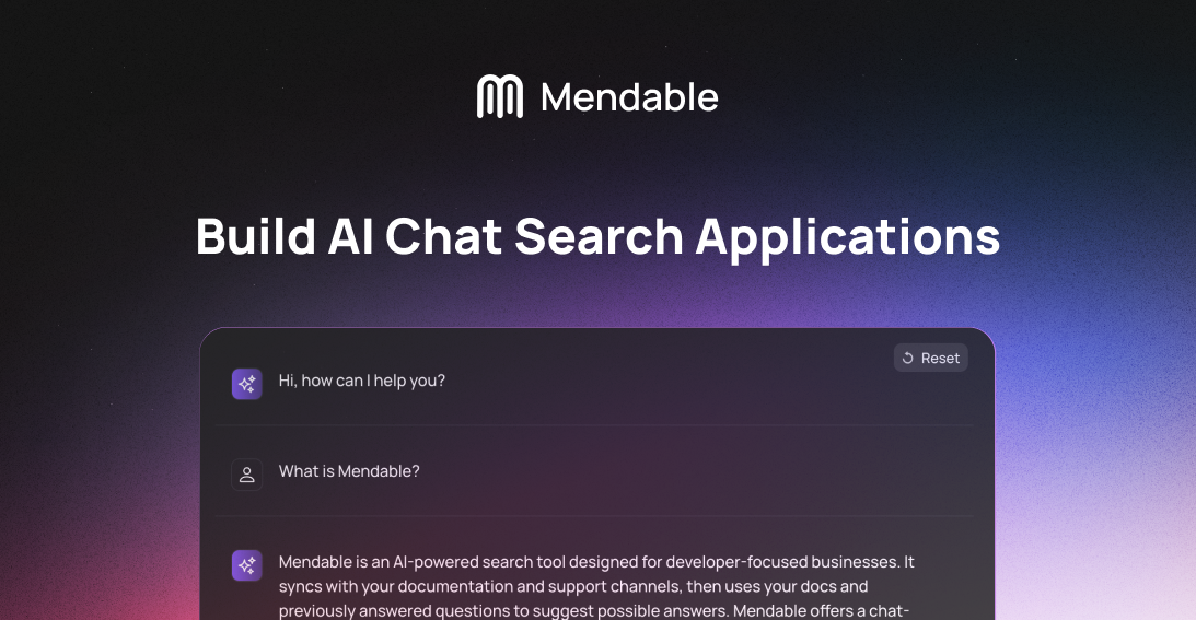 Mendable - Embeddable chat powered search for your developer products
