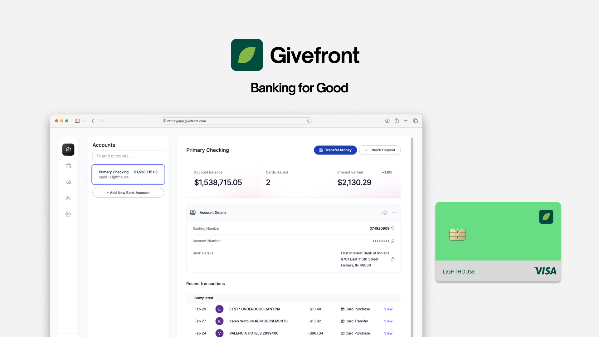 Givefront - Banking for Nonprofits