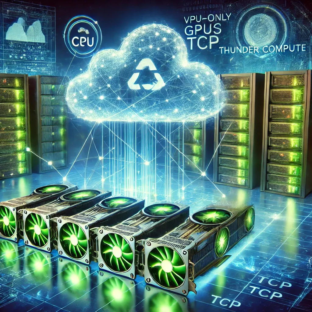 Thunder Compute - Cloud Computing Technology to virtualize GPUs over TCP.