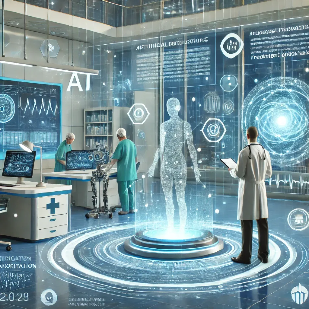 AI and healthcare professionals streamlining approvals