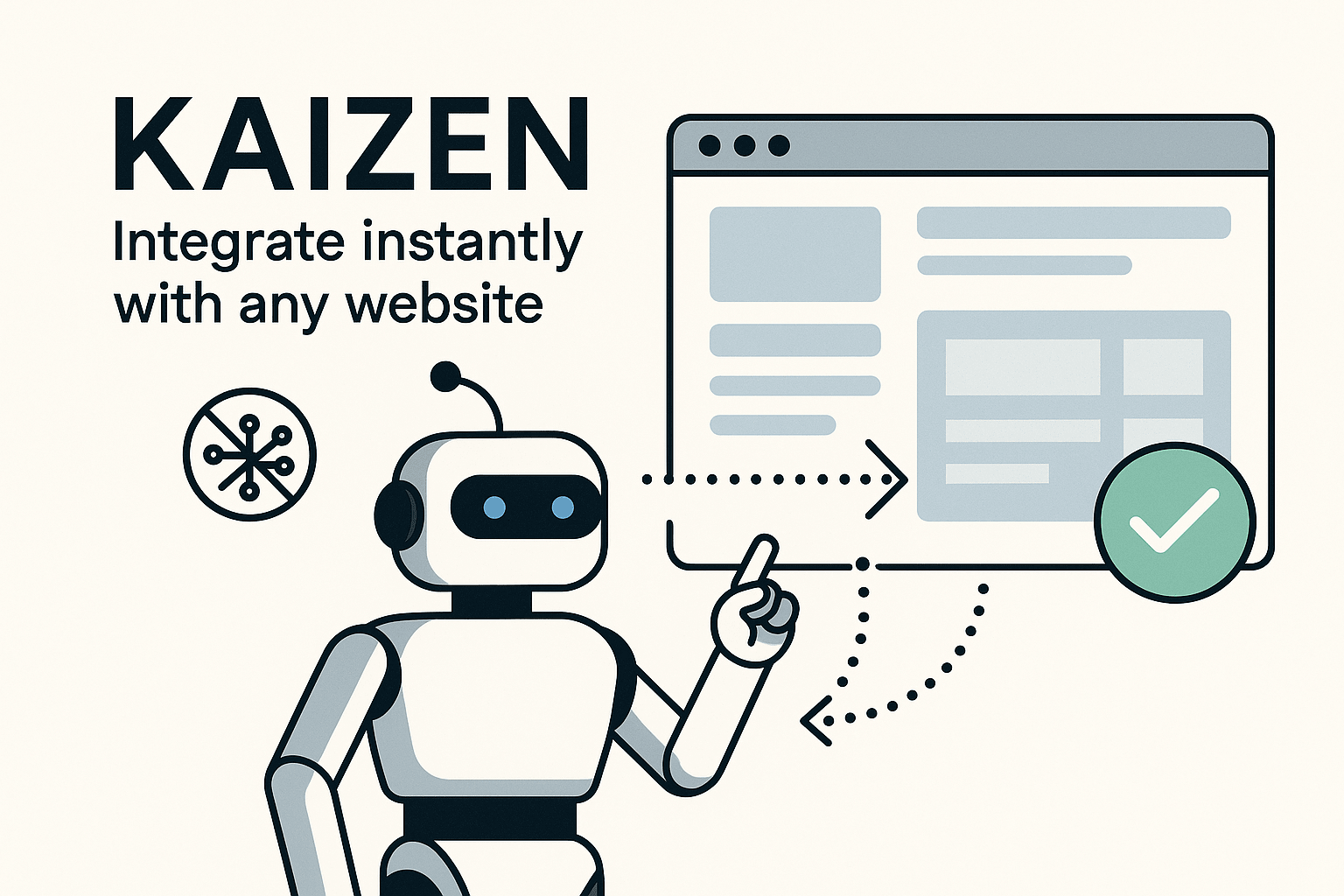 Kaizen: Instant Website Integration Without APIs